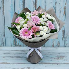 Букет цветов из:  Герберы, Альстромерии и Хризантемы в Высоковске