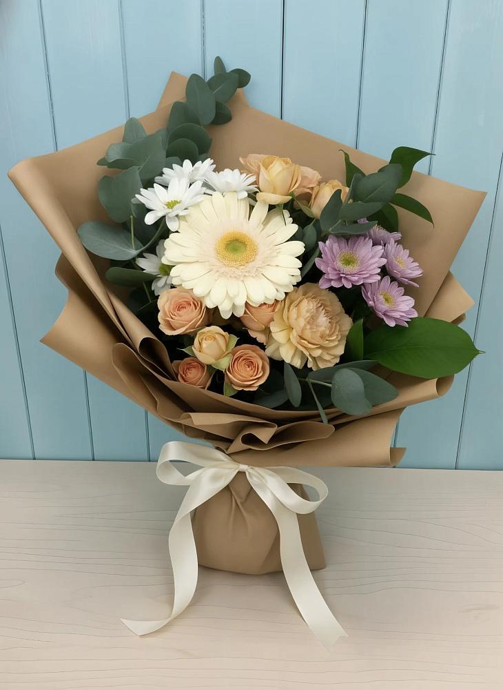 Букет цветов из: Герберы и Хризантемы в Высоковске