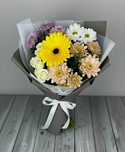 Букет цветов из:  Розы, Герберы и Хризантемы в Высоковске