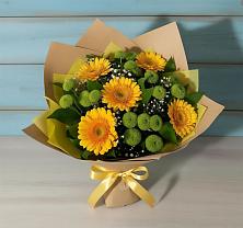 Букет цветов из:  Герберы и Хризантемы #REPLACE_PRED# Высоковске
