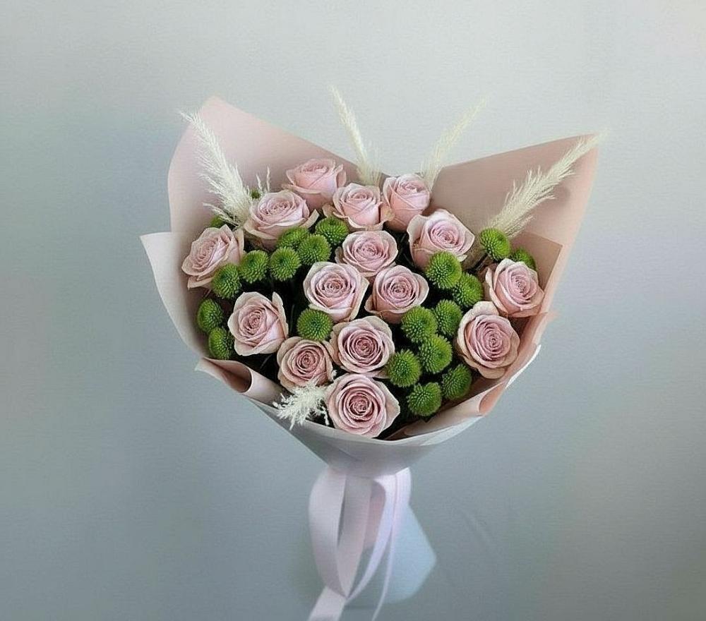 Букет цветов из: Розы и Хризантемы в Высоковске