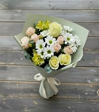 Букет цветов из:  Альстромерии, Розы и Хризантемы #REPLACE_PRED# Высоковске