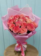 Букет 15 Розовых роз Равель #REPLACE_PRED# Высоковске